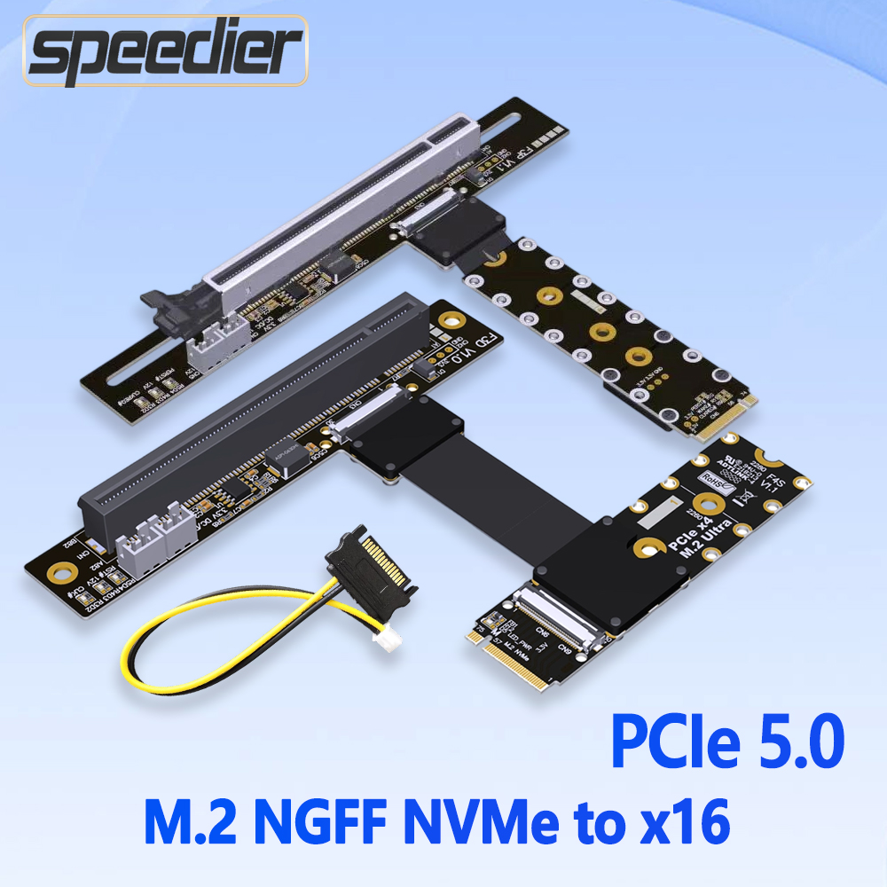 PCI-E 5.0 M.2 NGFF NVMe naar X - Pcie 5.0 Gpu Riser Cable recensie en prijs